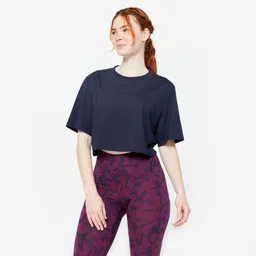 Women's Cropped T-Shirt 520- Steel Blue-image-25