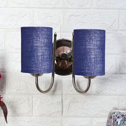 Devansh Blue Metal Traditional Cylinder Shaped Wall Lamp-image-89