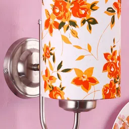 Devansh Multicolor cotton wall mounted lamp with Steel Base image 5