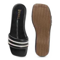 Denill Striped Open Toe Flatform Heels image 4