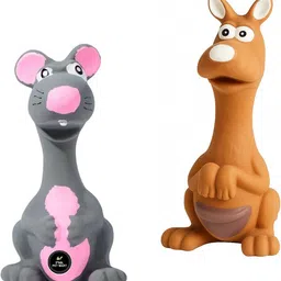 Combo Pack Latex Squeaky Dog Toy Soft Rubber Chew Interactive Rubber Chew Toy For Dog & Cat-image-45