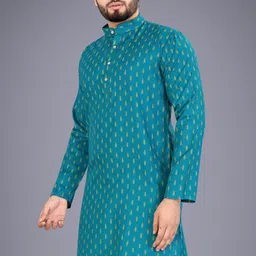 nofilter Men Printed Cotton Blend Straight Kurta image 2