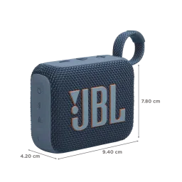 JBL Go 4 4.2W Portable Bluetooth Speaker (IP67 Waterproof, JBL Pro Sound with Punchy Bass, Stereo Channel, Blue) image 3