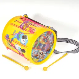 khushi enterprise Musical Drum 2 Piece Set ( 17.4 x 17.8 cm ), Platic, 780g image 2