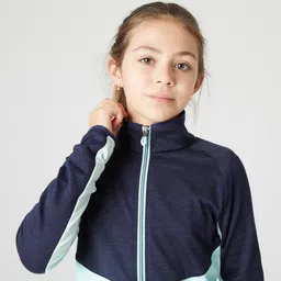 Kids' Breathable Tracksuit S500 - Navy & Green-image-7