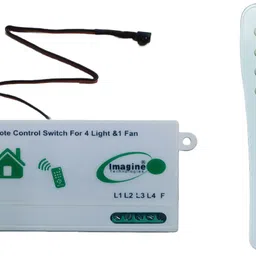 Imagine Technologies Remote Control Switch for 4 Light 1 Fan (Humming less Fan Speed ) Smart Switch-picture-33