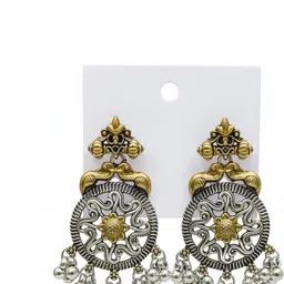 nimmis collection OXIDISED EARRINGS ,WOMEN TRENDING GERMAN SILVER Silver Earring Set-picture-11