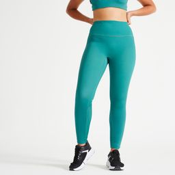 domyos Women Shaping High-Waisted Fitness Leggings FTI500A Green-picture-22