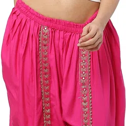 aasma creatives Embroidered Rayon Women Harem Pants image 5
