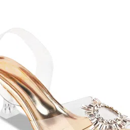 Shoetopia Embellished Party Stiletto Peep Toes image 2