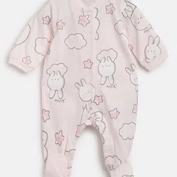 Chicco Infant Girls Conversational Printed Pure Cotton Sleepsuit-picture-24