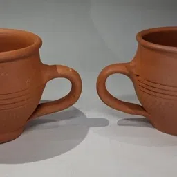 prakrtya: Pack of 6 Terracotta Traditional Clay Tea Cup | Mitti Ka Pyala| Handmade Terracotta Tea Cup image 2