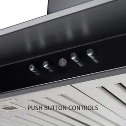 glen CH6077BL60 Wall Mounted Black 1000 CMH Chimney image 2