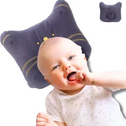 Polyester Fibre Baby Pillow Pack of 1 Animals White Bubble Newborn Head Shaper Takiya-picture-31