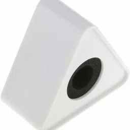 won Portable ABS Injection Molding Triangular Interview Mic Microphone Logo Flag Station (White) Holder-picture-27