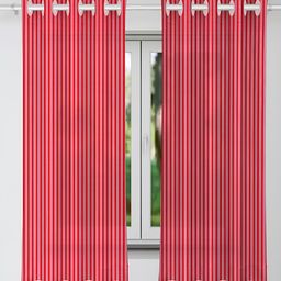 Kuber Industries Maroon & Pink 2 Pieces Striped Window Curtains-picture-36