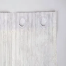 Kuber Industries Cream Striped Window Curtain image 3