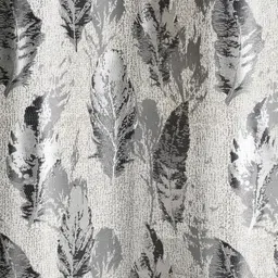 Fresh From Loom Grey & White Set of 2 Room Darkening Window Curtain image 2