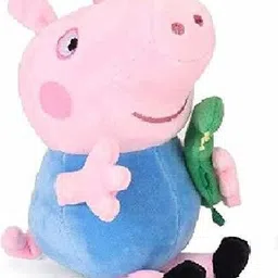 hello baby Peppa Pig & George Pig Soft Stuffed Toy - 19 cm (Red, Blue) - 19 cm - 19 cm image 2