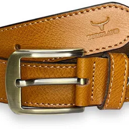 toroland Men Casual Tan Genuine Leather Belt image 2