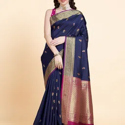 RAJ DHARMA SILK Woven Design Zari Banarasi Saree-picture-26