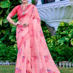 Celeb Styles Floral Printed Saree-picture-17