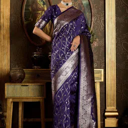 Dori Ethnic Motifs Woven Design Zari Banarasi Saree-picture-37