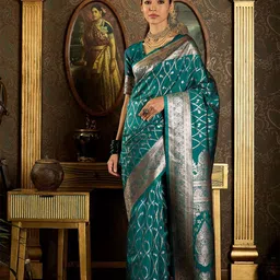 Sangria Ethnic Motifs Woven Design Banarasi Saree-picture-37
