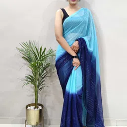 Mitera Ombre Zari Pure Chiffon Ready to Wear Saree-picture-37