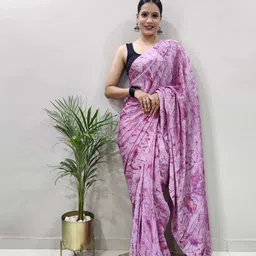 Mitera Printed Pure Georgette Ready to Wear Saree-picture-13