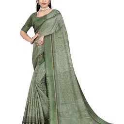 RUNAYA NX KASHISH12 Floral Printed Ikat Saree-picture-13