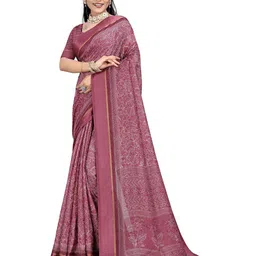 RUNAYA NX Floral Printed Ikat Saree-image-44