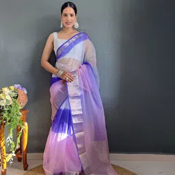 Mitera Ombre Zari Leheriya Saree-image-56