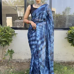 Mitera Tie and Dye Pure Georgette Ready to Wear Saree-picture-30