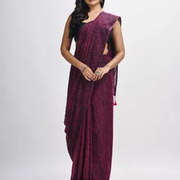 Angoshobha Ethnic Motif Printed Saree-image-0