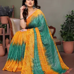 KALINI Zari Pure Georgette Saree-image-70