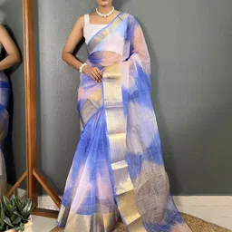 Mitera Tie and Dye Zari Leheriya Saree-picture-21