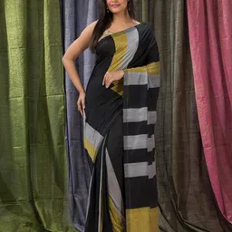 Angoshobha Striped Pure Cotton Saree-picture-38