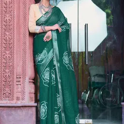 Celeb Styles Floral Printed Zari Saree-picture-56