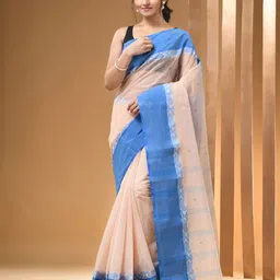Arhi Ethnic Woven Design Pure Cotton Taant Saree-image-11