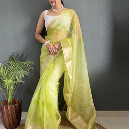 Mitera Zari Organza Kanjeevaram Saree-image-72