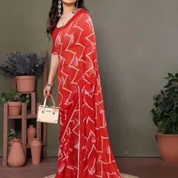 KALINI Printed Pure Georgette Saree-image-7