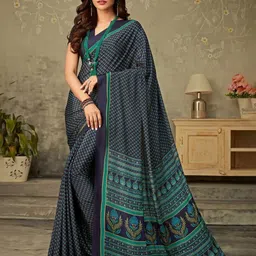 DURGA EMPORIO Polka Dot Pure Crepe Saree-picture-51