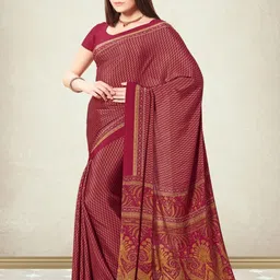 DURGA EMPORIO Ethnic Motifs Pure Crepe Saree-picture-41