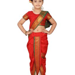Sangria Girls Woven Design Zari Banarasi Saree-picture-6