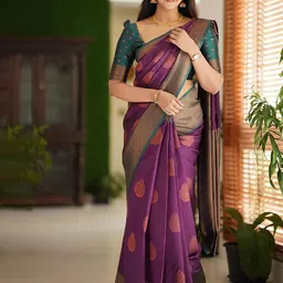 BerMondsey Woven Design Zari Banarasi Saree-image-10