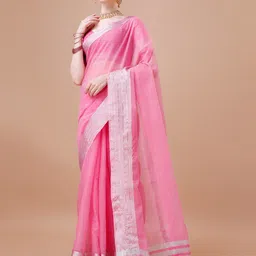 KALINI Checked Zari Kota Saree-image-22
