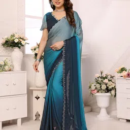 Ambuja International Ombre Beads and Stones Pure Silk Saree-picture-27