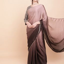 Sangria Brown Satin Saree-picture-17
