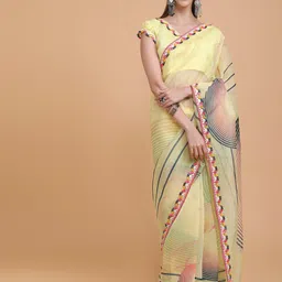 Sangria Women Yellow Sarees-picture-26